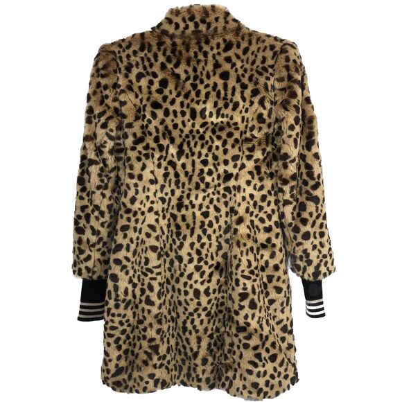 Cabi Josephine Coat XS Faux Fur Leopard Print Removable Cuffs Style 3727 - Picture 3 of 12